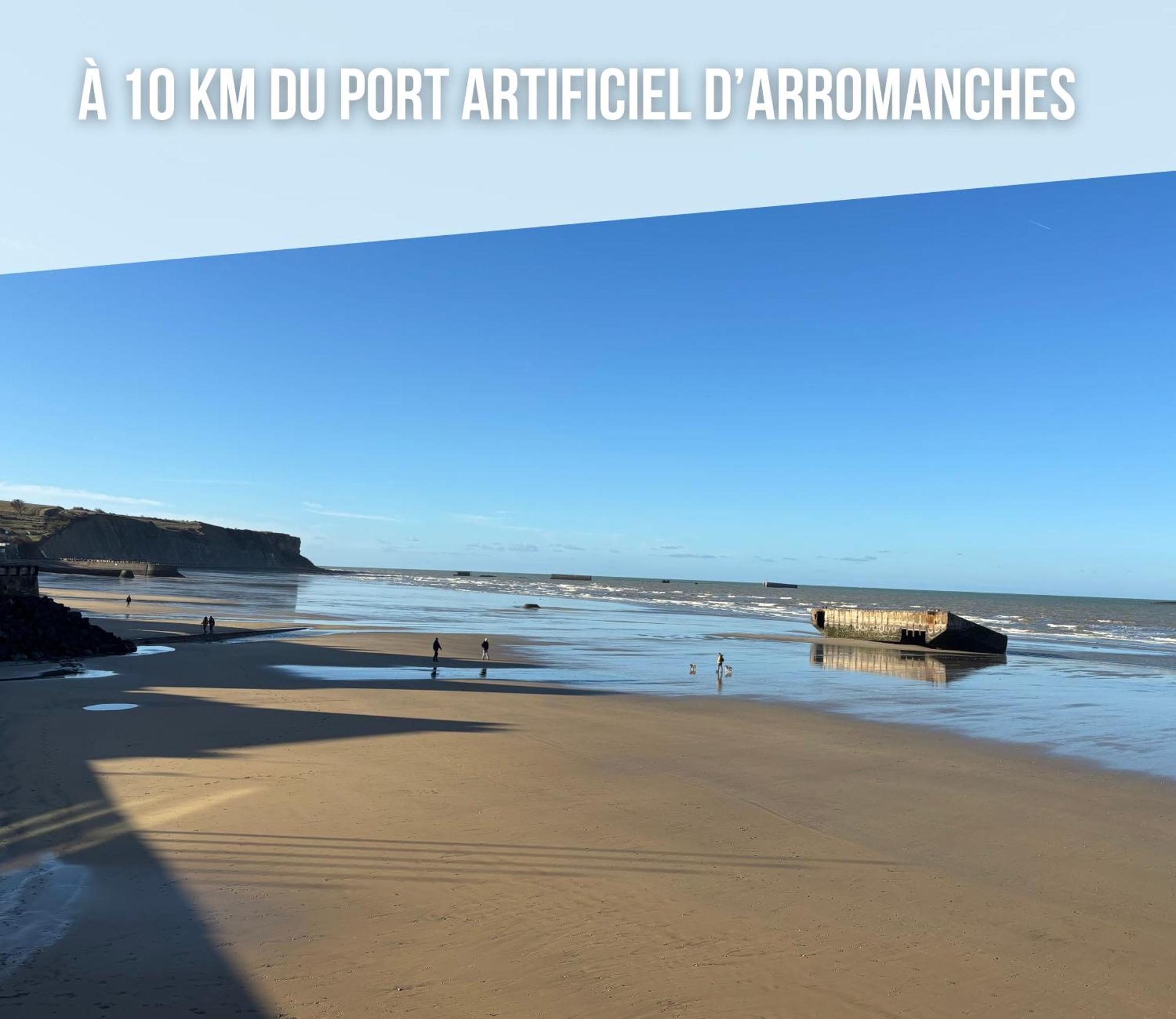 Les Douves Duplex 5 Personnes Lumineux Avec Jardin Et Terrasse Amenagee , Vue Sur Chateau A 5Mn De La Mer, Proche Omaha Beach Et Bayeux Commes 외부 사진